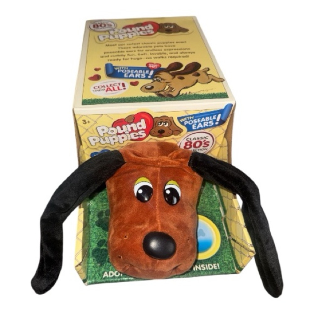 Classic 80’s Collection Pound Puppies Brown with Black Ears Plush Dog